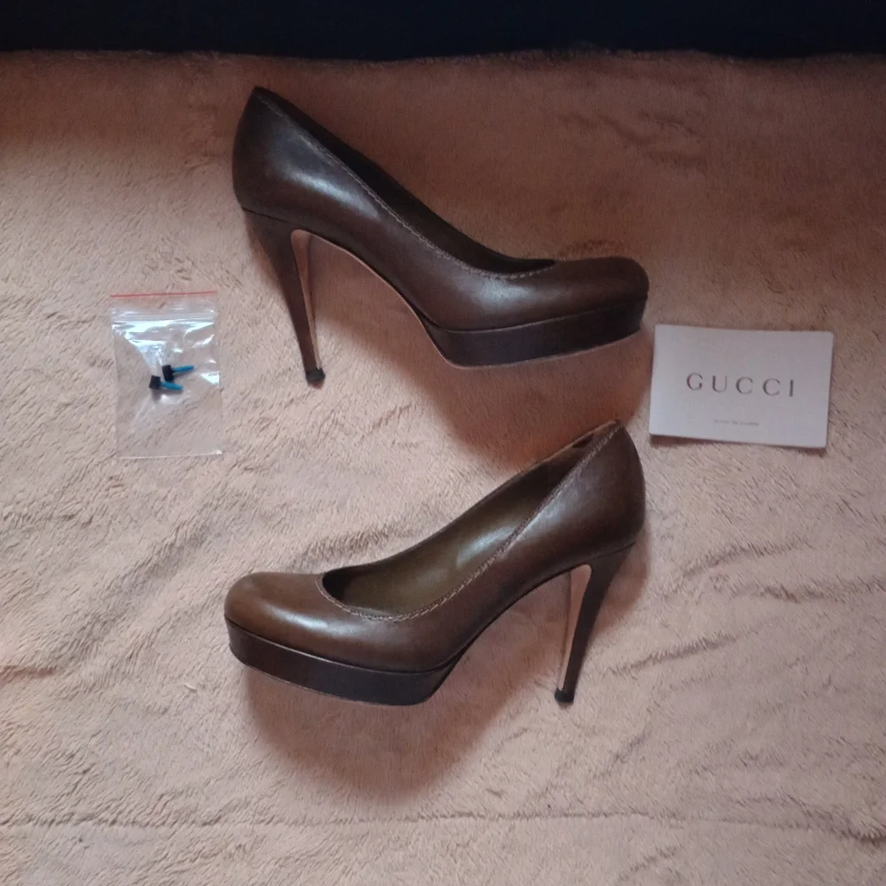 IOB Gucci Sadie Soft Winter Leaf Size 37 women's shoes - Picture 7 of 15